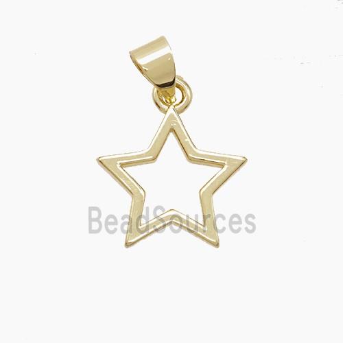 Copper Star Pendant Gold Plated