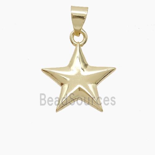 Copper Star Pendant Gold Plated