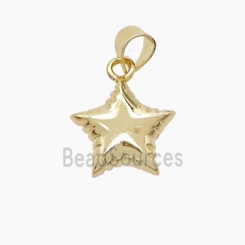 Copper Star Pendant Gold Plated