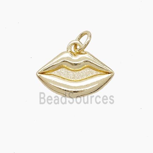 Copper Lips Pendant Gold Plated
