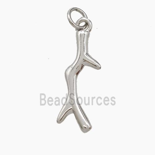 Copper Deer Breast Pendant Platinum Plated