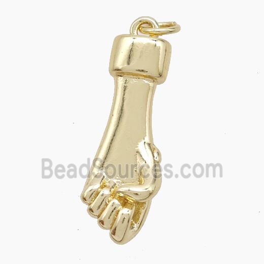 Copper Hand Pendant Gold Plated