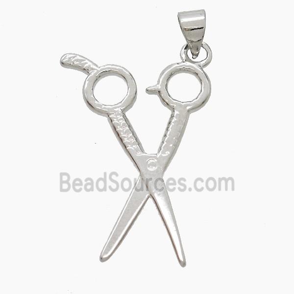 Copper Forfex Pendant Platinum Plated