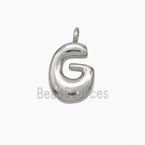 Copper Letter-G Pendant Platinum Plated