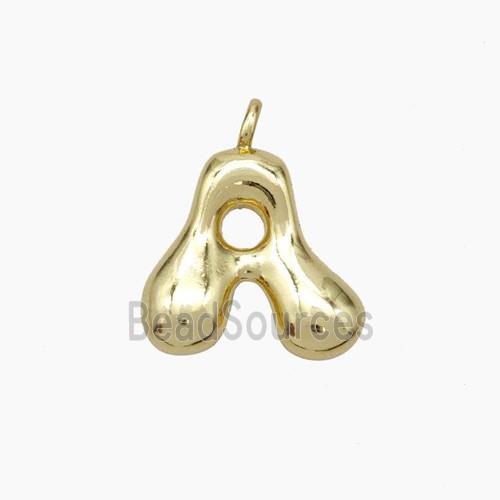 Copper Letter-A Pendant Gold Plated