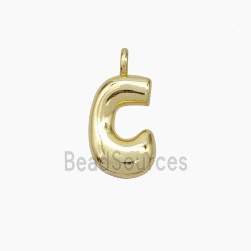 Copper Letter-C Pendant Gold Plated