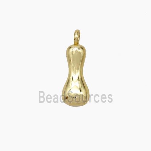 Copper Letter-I Pendant Gold Plated