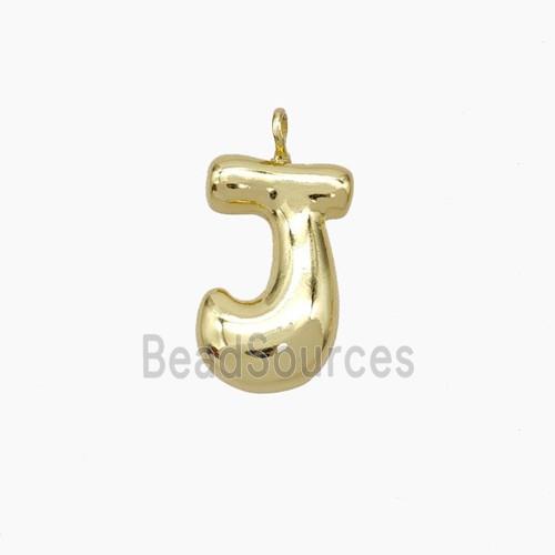 Copper Letter-J Pendant Gold Plated