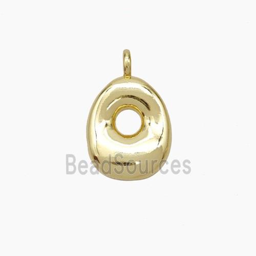 Copper Letter-O Pendant Gold Plated