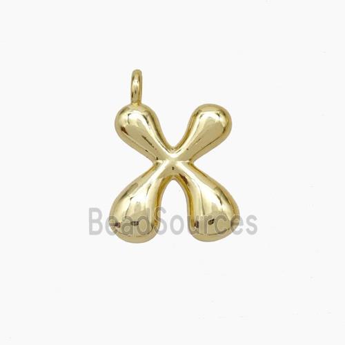 Copper Letter-X Pendant Gold Plated