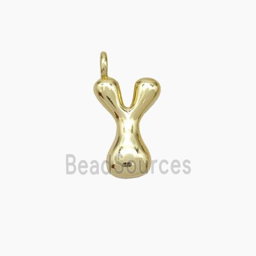 Copper Letter-Y Pendant Gold Plated