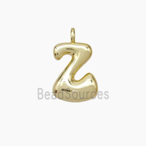 Copper Letter-Z Pendant Gold Plated