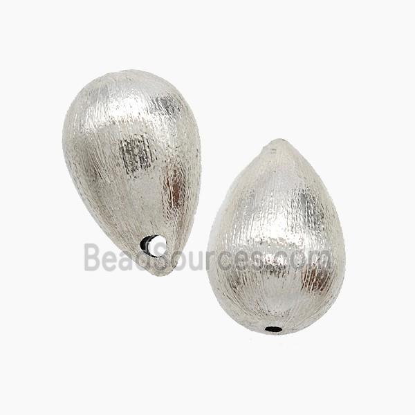 Copper Teardrop Pendant Brushed Platinum Plated