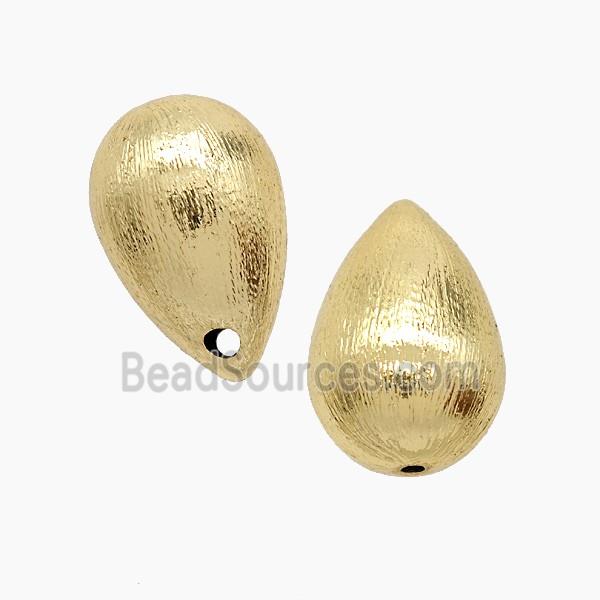 Copper Teardrop Pendant Brushed Gold Plated