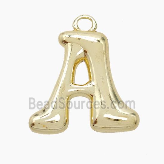 Copper Letter-A Pendant Gold Plated