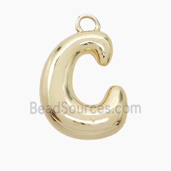 Copper Letter-C Pendant Gold Plated
