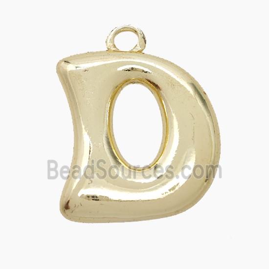 Copper Letter-D Pendant Gold Plated
