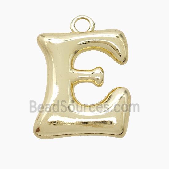 Copper Letter-E Pendant Gold Plated