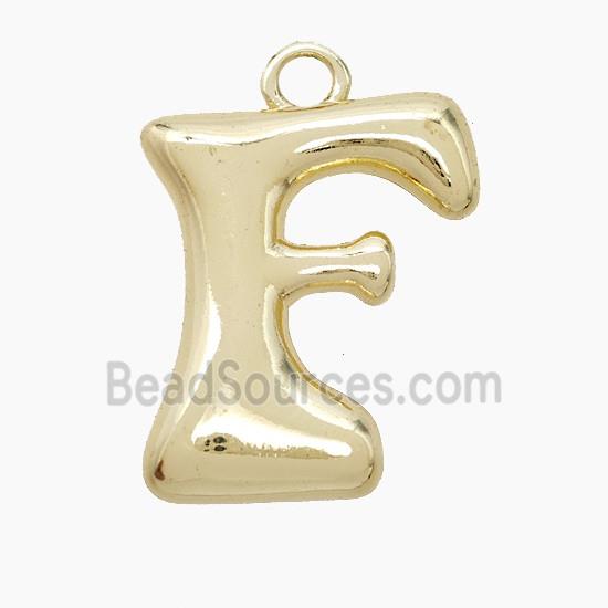Copper Letter-F Pendant Gold Plated