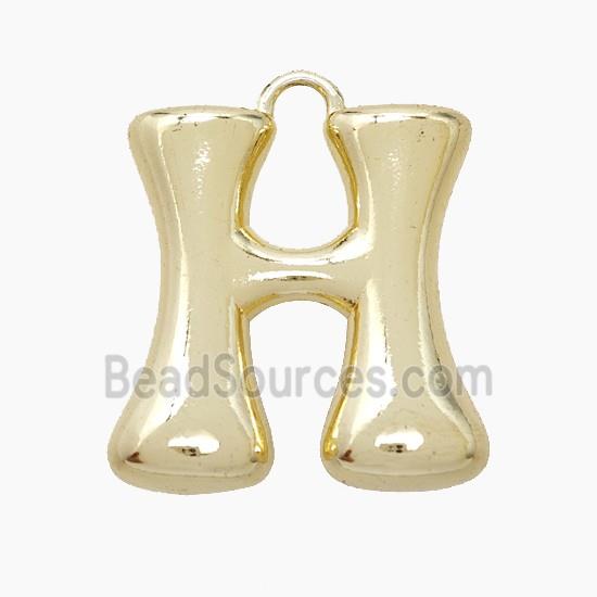 Copper Letter-H Pendant Gold Plated