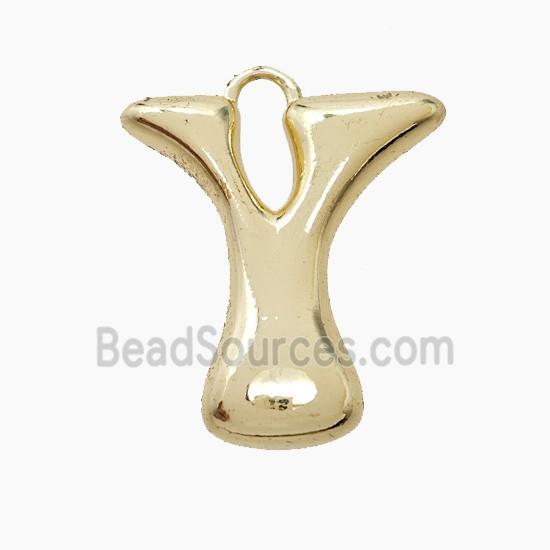 Copper Letter-Y Pendant Gold Plated