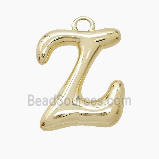 Copper Letter-Z Pendant Gold Plated