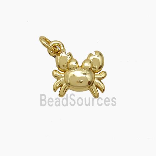 Copper Crab Pendant Gold Plated