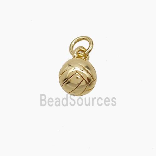 Copper Volleyball Pendant Sports Gold Plated