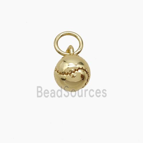 Copper Baseball Pendant Sports Gold Plated