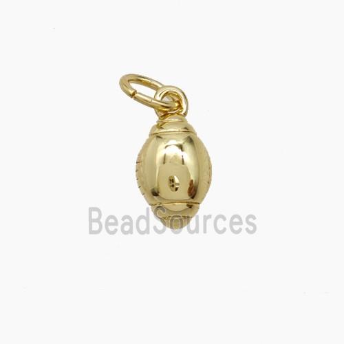 American Football Copper Pendant Sports Gold Plated