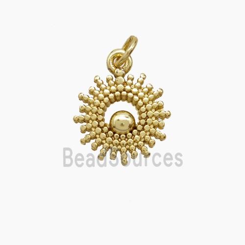 Copper Sunray Pendant Gold Plated