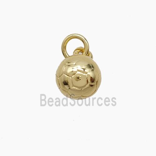 Copper Football Pendant Sports Gold Plated