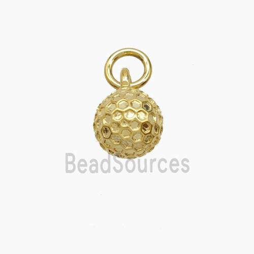 Copper Round Pendant Gold Plated