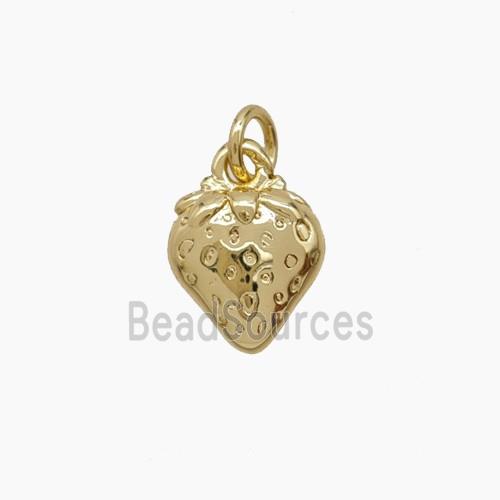 Copper Strawberry Pendant Gold Plated