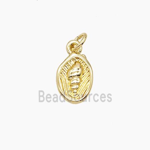 Copper Nautilus Shell Pendant Gold Plated