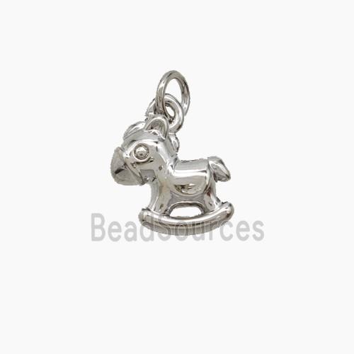 Copper Trojan Horse Pendant Platinum Plated