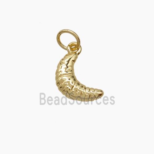 Copper Larva Charms Pendant Gold Plated