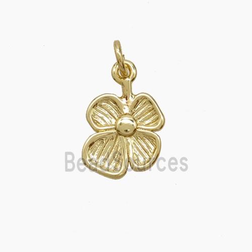 Copper Clover Pendant Gold Plated