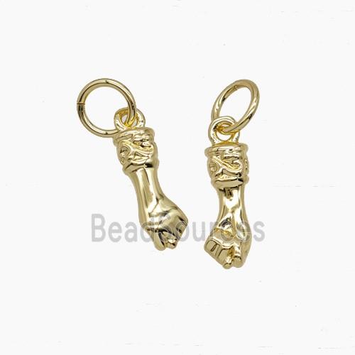 Copper Hand Pendant Gold Plated