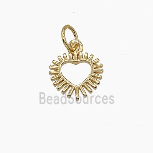 Copper Heart Pendant Gold Plated