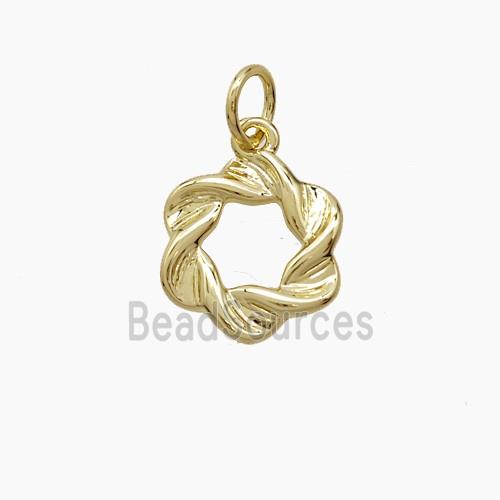 Copper Wreath Pendant Gold Plated