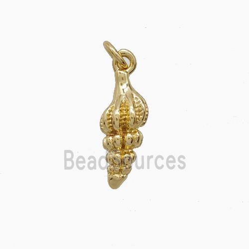 Copper Conch Shell Pendant Gold Plated
