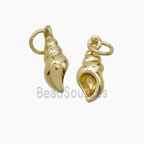 Copper Conch Shell Pendant Gold Plated