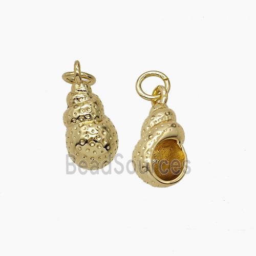 Copper Conch Shell Pendant Gold Plated