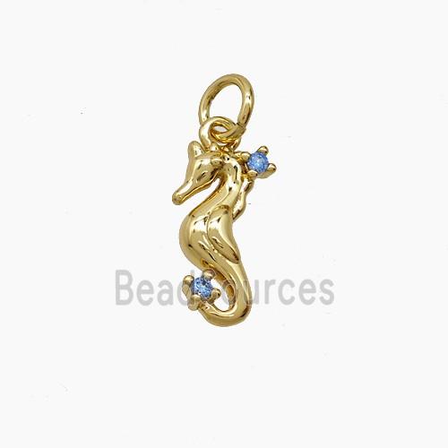 Copper Seahorse Pendant Gold Plated