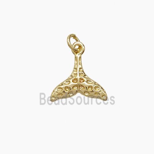 Copper Mermaid-Tail Pendant Gold Plated