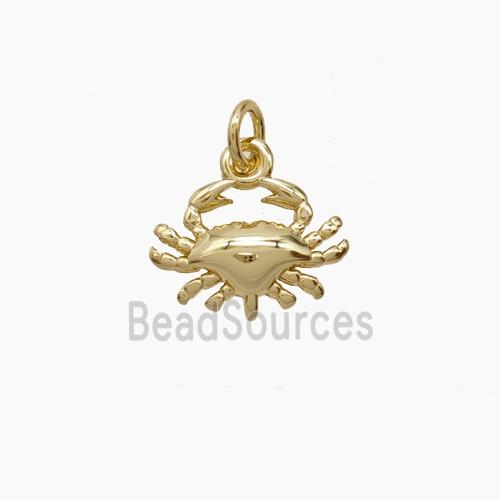 Copper Crab Pendant Gold Plated