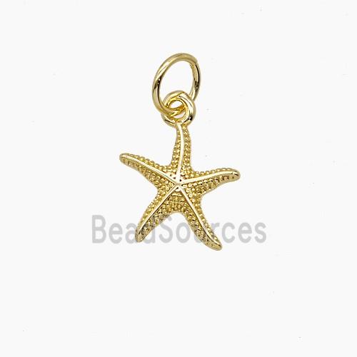 Copper Starfish Pendant Gold Plated
