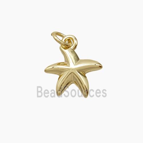 Copper Starfish Pendant Gold Plated