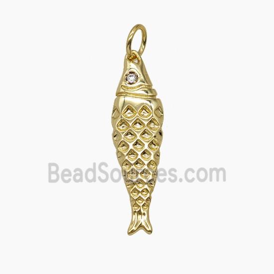 Copper Fish Pendant Gold Plated